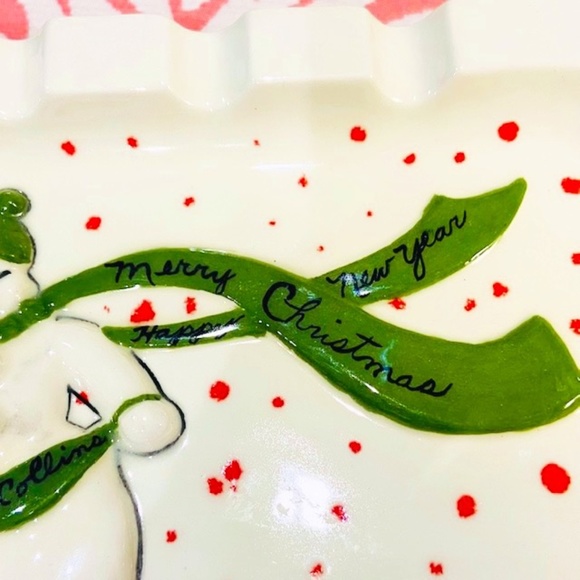 JN29-Vintage 1971 Personalized Holiday Snowman Plate - Picture 5 of 9